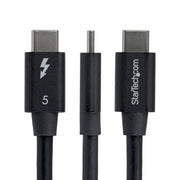 StarTech.com 2.6ft (80cm) Right Angle Thunderbolt 5 Cable, 80Gbps/Up to 120Gbps, 240W PD, 8K 60Hz, Certified Thunderbolt Cable, Compatible w/Thunderbolt 4/USB4/USB-C