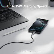 Belkin CAB021FQ1MBK USB cable 1 m USB A USB C 0.48 Gbit/s 15 W Black