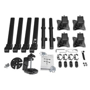 StarTech.com Desk Mount Quad Monitor Arm - Ergonomic VESA 4 Monitor Mount 2x2 up to 27" (17.6lb/8kg) - Articulating & Height Adjustable Pole Mount - Tilt/Swivel/Rotate LCD/LED Screen - Desk Clamp/Grommet