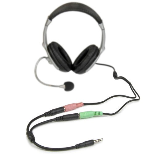 StarTech.com Headset adapter for headsets with separate headphone / microphone plugs - 3.5mm 4 position to 3 position and 2 position 3.5mm M/F