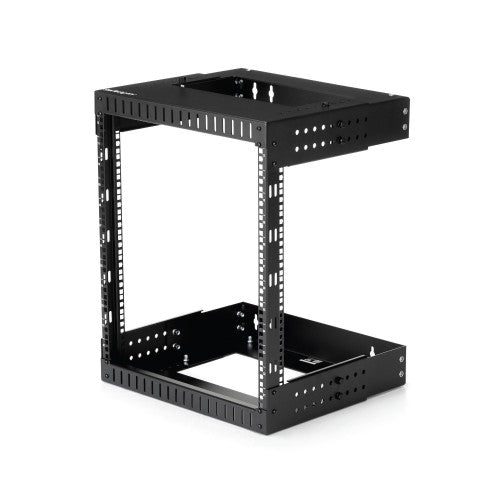 StarTech.com 2-Post 12U Heavy-Duty Wall Mount Network Rack, 19" Open Frame Server Rack with Adjustable Depth, Wall Mount Data Rack for IT / AV / Patch Panel / Computer Equipment - Cage Nuts and Screws Included
