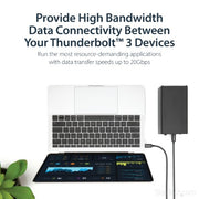 StarTech.com 3.3ft (1m) Thunderbolt 3 Cable, 20Gbps, 100W PD, 4K, Thunderbolt Certified, Compatible with Thunderbolt 4/USB 3.2/DisplayPort
