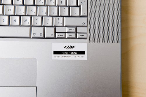 Brother TZE-251 label-making tape Black on white