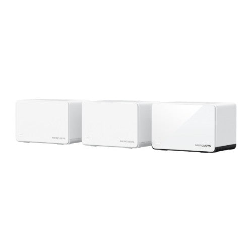 TP-LINK (E)Mercusys Halo H85X(3-pack) AX3000 Whole Home Mesh WiFi 6 System,  574 Mbps at 2.4 GHz, 2402 Mbps at 5 GHz