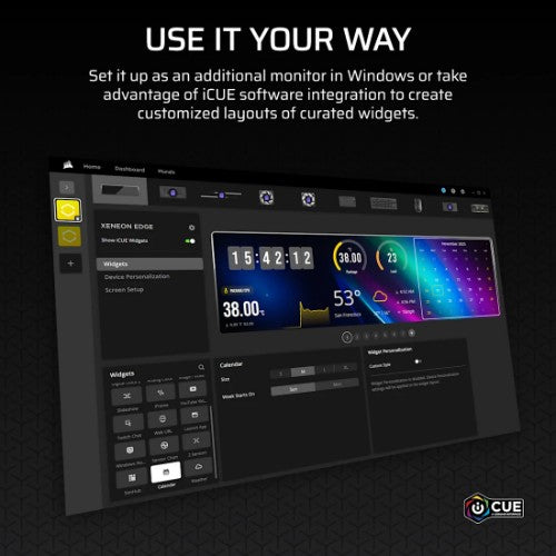 Corsair XENEON EDGE computer monitor 36.8 cm (14.5") 2560 x 720 pixels LCD Touchscreen Purple