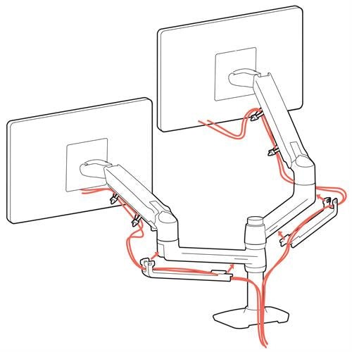 Ergotron LX Series 45-492-224 monitor mount / stand 61 cm (24") Black Desk