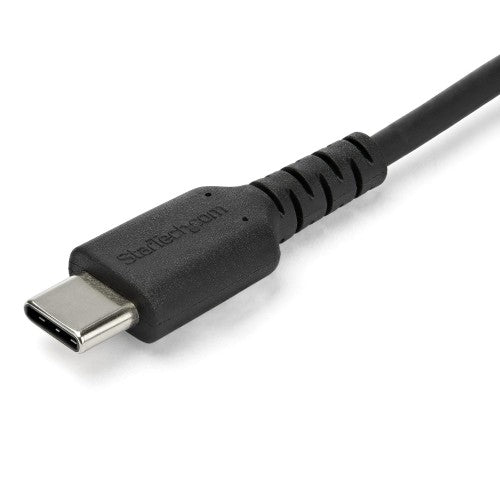 StarTech.com 6.6ft (2m) USB-A to USB-C Fast Charging Cable, Rugged, Charge & Sync, 3A, USB 2.0, Black TPE Jacket and Aramid Fiber - USB Charging Cord