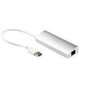 StarTech.com 3-Port USB Hub with Ethernet, USB-A Ports, Gigabit Ethernet/GbE, USB 5Gbps, Rugged Design, Bus-Powered, Portable Laptop USB 3.0 Hub