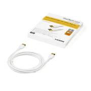 StarTech.com 6ft (2m) Slim HDMI Cable, Flexible Premium Certified HDMI 2.0 Cord with Ethernet, UHD 4K 60Hz HDR10, Durable Aramid Fiber Design with TPE Jacket, White