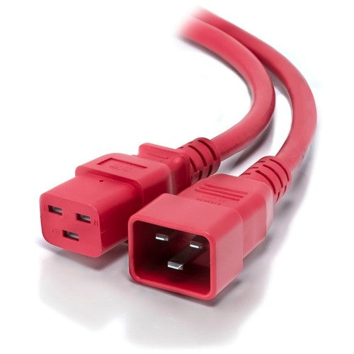 ALOGIC 3m IEC C19 to IEC C20 Power Extension - Male to Female Cable - RED
