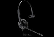 Yealink UH34 Mono Teams USB Headset, Lightweight, All Day Wearing Comfort, Ear Wideband Noise Cancelling Microphone, Leather Ear Cushions, USB-A