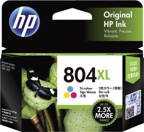 HP 804XL TRI-COLOR INK CART 415 PAGES FOR HP ENVY 6220 6222 7120 7820 7822