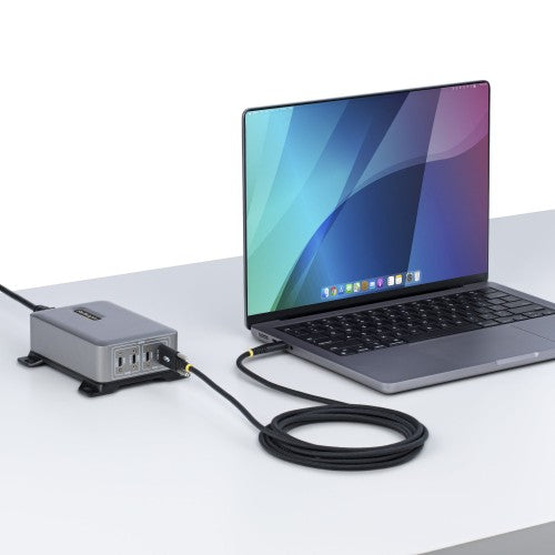StarTech.com 10ft (3m) USB-C Charging Cable, Durable and Ultra-Flexible, Side Screw Locking, 240W (5A) PD EPR, USB 2.0 Laptop Charger Cable, USB-IF Certified, Rugged USB-C Charging Cord