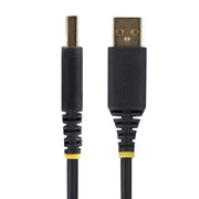 StarTech.com 1ft (30cm) USB to Serial Adapter Cable, COM Retention, Interchangeable Nuts/Screws, USB-A to DB9 RS232, FTDI IC, ESD Protection, Windows/macOS/Linux