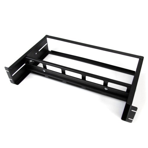 StarTech.com 2U DIN Rail Kit for Standard 19" Rack - Adjustable Depth Rackmount DIN Rail with Top Hat, Mini, G Rails, 27lbs/12.5kg Weight Capacity