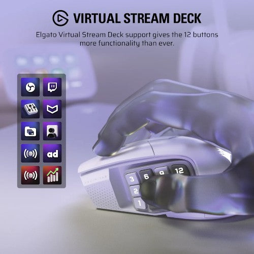 Corsair SCIMITAR ELITE WIRELESS SE mouse Gaming Right-hand RF Wireless + Bluetooth Optical 33000 DPI