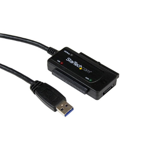 StarTech.com SATA to USB Cable, USB 10Gbps to 2.5in and 3.5in SATA I II III Hard Drive Adapter, External Converter for SSD or HDD Data Transfer