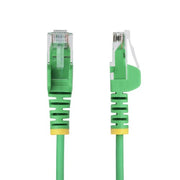 StarTech.com 2m Green Slim CAT6 Ethernet Cable, Snagless, 100W PoE, UTP, LSZH, 28AWG Pure Bare Copper Wire, Slim RJ45 Network Patch Cord w/Strain Reliefs, Individually Tested