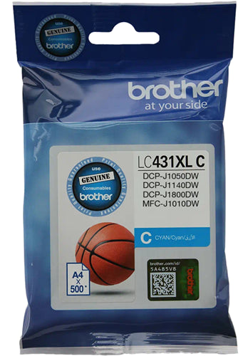 Brother LC431XLC XL CYAN INK ink cartridge 1 pc(s) Original Black