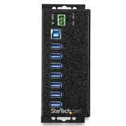 StarTech.com 7-Port USB 3.0 Hub with Power Adapter - Metal Industrial USB-A Hub with ESD & 350W Surge Protection - Din/Wall/Desk Mountable - High Speed USB 3.2 Gen 1 (5Gbps) Hub - TAA