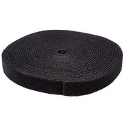 StarTech.com 25ft (7.6m) Hook and Loop Roll, Black, Cut-to-Size Reusable Cable Ties, Bulk Industrial Wire Fastener Tape, Adjustable Fabric Wraps, Reusable Self Gripping Cable Management Straps