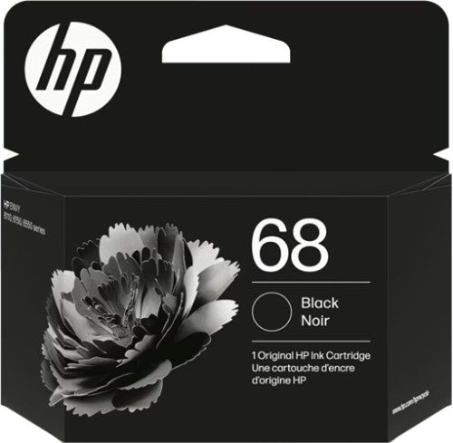 HP 68 BLACK ORIGINAL INK CARTRIDGE 160 PAGE YIELD FOR ENVY 6120 6130 6520 6530
