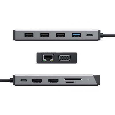 ALOGIC DUCDDV3V2 laptop dock/port replicator Wired USB 3.2 Gen 1 (3.1 Gen 1) Type-A + Type-C Grey