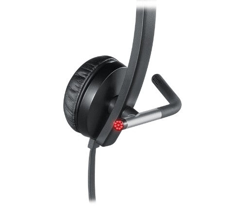 Logitech 981-000545 headphones/headset Wired Head-band Office/Call center Black, Silver