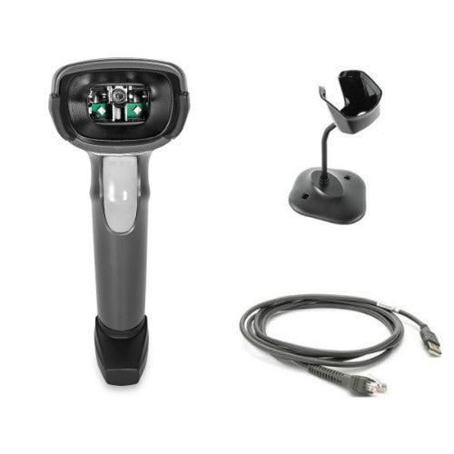 Zebra DS2208, SR, 1D/2D, 645nm, Roll 0-360°, Skew ± 65°, Pitch ± 65°, IP42, 161.6g, Black, Wired, USB/RS-232/RS-485/Keyboard Wedge