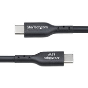 StarTech.com 4m (13ft) USB-A to USB-C Charging Cable, Charge & Sync, 3A, USB 2.0, TPE Jacket - Black USB Charging Cord