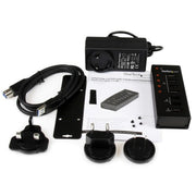 StarTech.com 4 Port USB 3.0 Hub (5Gbps) plus 3 Dedicated USB Charging Ports (2 x 1A & 1 x 2A) - Wall Mountable Metal Enclosure
