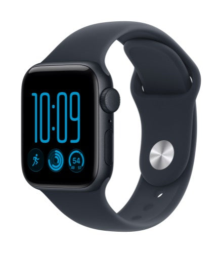 Apple Watch SE (3nd generation) SE 3 GPS 40mm Midnight Aluminium Case with Navy Blue Sport Band - M/L