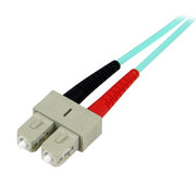 StarTech.com 2m (6ft) LC/UPC to SC/UPC OM3 Multimode Fiber Optic Cable, Full Duplex 50/125µm Zipcord Fiber Cable, 100G, Low Insertion Loss, LSZH Fiber Jumper Cord