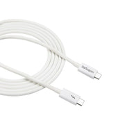 StarTech.com 6.6ft (2m) Thunderbolt 3 Cable, 20Gbps, 100W PD, 4K, Thunderbolt Certified, Compatible with Thunderbolt 4/USB 3.2/DisplayPort