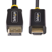 StarTech.com 2m DisplayPort to HDMI Adapter Cable, 4K 60Hz with HDR, DP to HDMI 2.0b, Active Video Converter, DisplayPort Desktop to HDMI Monitor