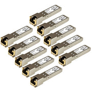 StarTech.com Cisco GLC-T Compatible SFP Module (10 Pack) - 1000BASE-T - SFP to RJ45 Cat6/Cat5e - 1GE Gigabit Ethernet SFP - RJ-45 100m - Cisco Firepower, ASR920, IE2000