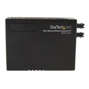StarTech.com Multi-Mode (MM) ST Fiber Media Converter for 10/100Mbps Networks, Standalone Ethernet to ST MM Fiber Media Converter, 1310nm, 2km - TAA