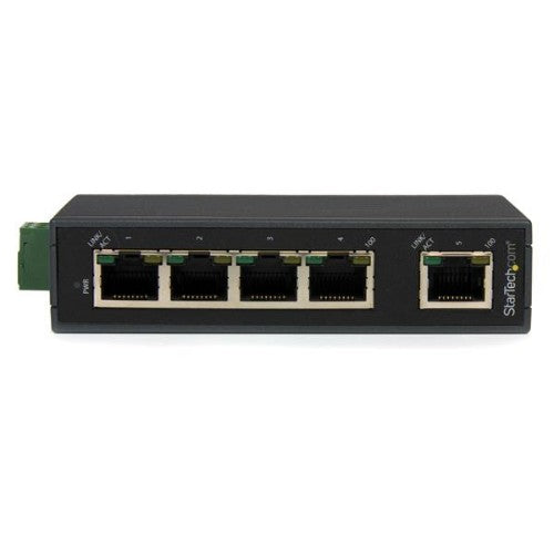 StarTech.com 5-Port Industrial Ethernet Switch - DIN Rail Mountable - TAA