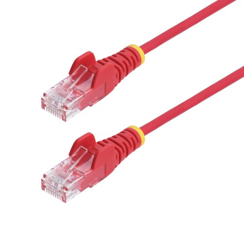 StarTech.com 3m Red Slim CAT6 Ethernet Cable, Snagless, 100W PoE, UTP, LSZH, 28AWG Pure Bare Copper Wire, Slim RJ45 Network Patch Cord w/Strain Reliefs, Individually Tested