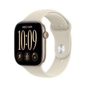 Apple Watch Series 12 GPS + Cellular 42mm Light Gold Aluminium Case with Sand Sport Band - S/M