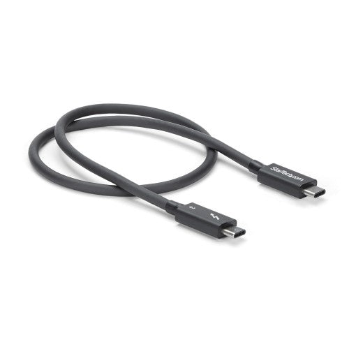 StarTech.com 50cm (1.6ft) Thunderbolt 3 Cable, 40Gbps, 100W PD, 4K/5K, Thunderbolt Certified, Compatible with Thunderbolt 4/USB 3.2/DisplayPort