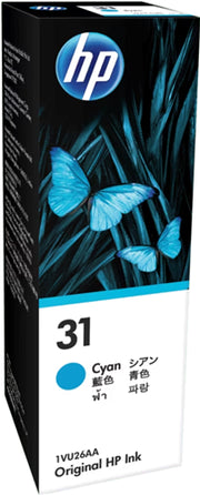 HP 31 70ML 8000 PAGES CYAN INK BOTTLE FOR HP SMART TANK 455