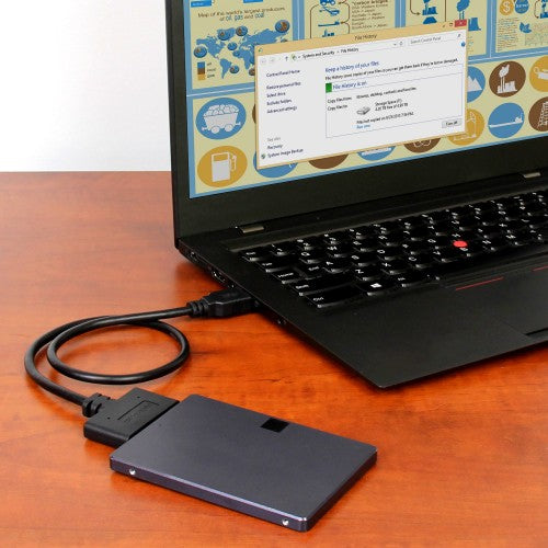 StarTech.com SATA to USB Cable, USB 10Gbps to 2.5in SATA I II III Hard Drive Adapter, External Converter for SSD or HDD Data Transfer