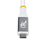 StarTech.com 50cm (1.6ft) USB4 Cable, 80Gbps, USB-IF Certified USB-C Cable, 240W PD, 8K 120Hz/4K 240Hz DP2.1 DP80, TPE Jacket, Thunderbolt 4 Compatible - White USB-C Cord