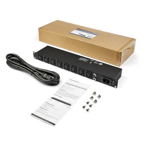 StarTech.com 8-Port Rack-Mount PDU with C13 Outlets - 16 A - 10 ft. Power Cord (AS3112) - 1U