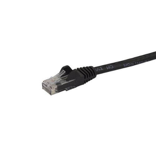 StarTech.com 1.5m CAT6 Ethernet Cable - Black CAT 6 Gigabit Ethernet Wire -250MHz 100W PoE RJ45 UTP Network/Patch Cord Snagless w/Strain Relief Individually Tested