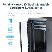 StarTech.com 22U Enterprise-Grade Server Rack Cabinet, 19in Enclosed 4-Post Rack with 33in (83cm) Mounting Depth and 1764lb (800kg) Weight Capacity