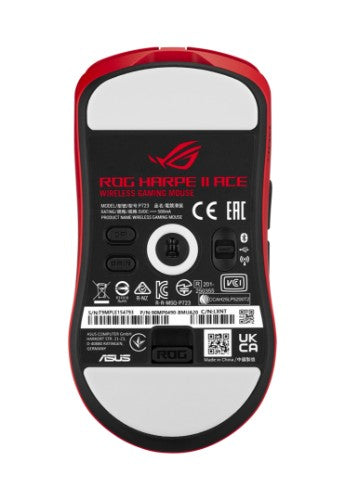 ASUS ROG Harpe II Ace RED mouse Gaming Right-hand RF Wireless + Bluetooth + USB Type-A Optical 42000 DPI
