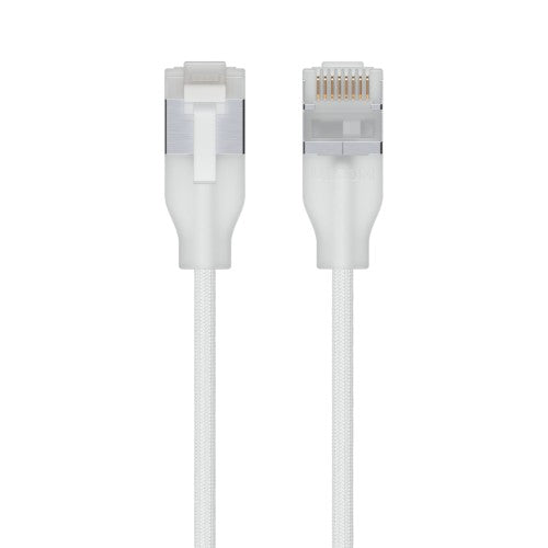 Ubiquiti UACC-Cable-Patch-EL-C6A-12M-W networking cable Translucent, White Cat6a Round