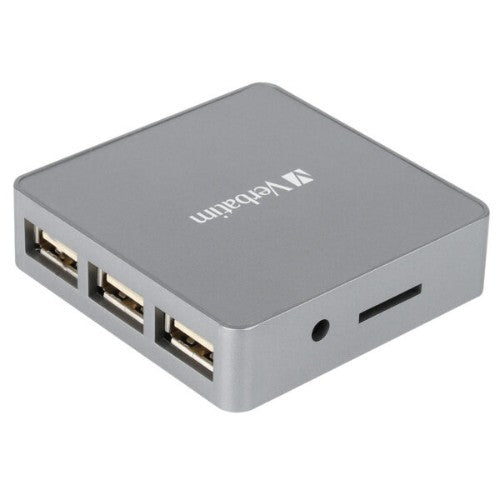 Verbatim USB 2.0 Card Reader / Hub Grey